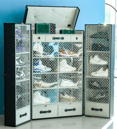 louis vuitton sneaker trunk white cost|original louis vuitton trunk.